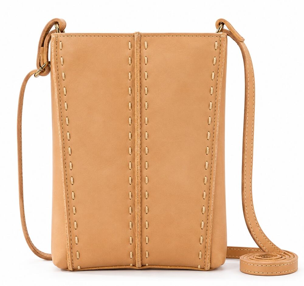 The Sak Los Feliz Natural Vachetta Leather Crossbody Mini Bag
